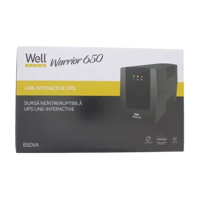 UPS Line interactiv 650VA/390W Well WARRIOR ups-lint-warrior650-wl 42998                                                                                                                                