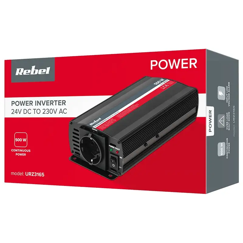 Invertor 24V 230V 500W  REBEL URZ3165