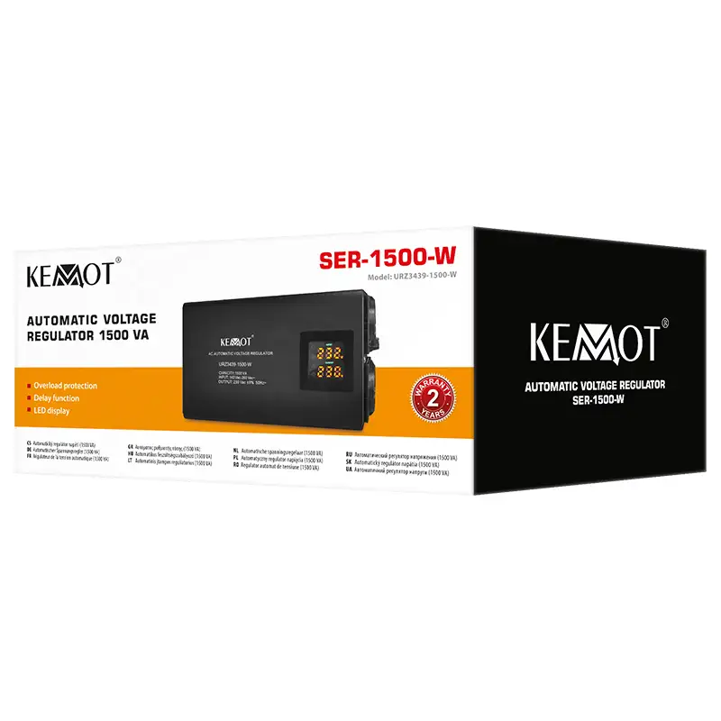Stabilizator automat de tensiune 1500VA pe perete Kemot urz3439-1500.48957