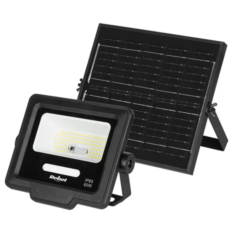 REFLECTOR LED 60W 6800 PANOU SOLAR 6W TELECOMANDA REBEL  URZ3626