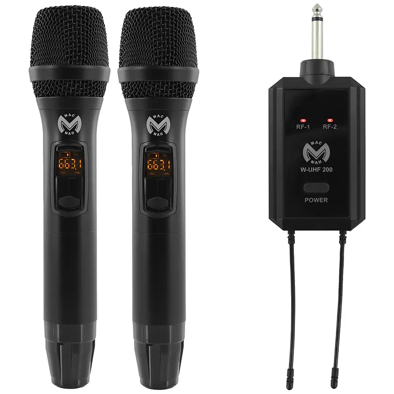 Set 2 Microfoane wireless UHF W-UHF 200M.48979                                                                                                               