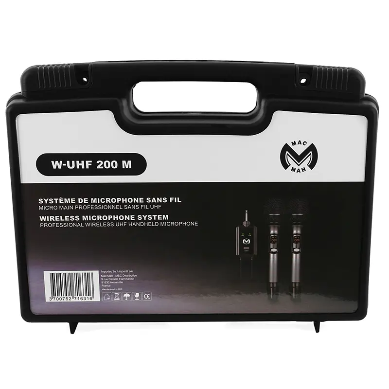 Set 2 Microfoane wireless UHF W-UHF 200M.48979                                                                                                               
