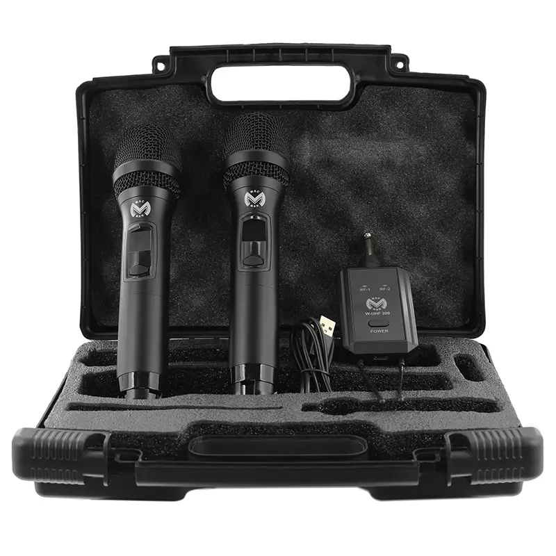 Set 2 Microfoane wireless UHF W-UHF 200M.48979                                                                                                               