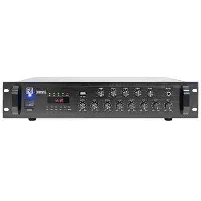 Mixer PA cu amplificare 100V / 240W , 5 zone cu USB/Bluetooth/SD/FM APM2826
