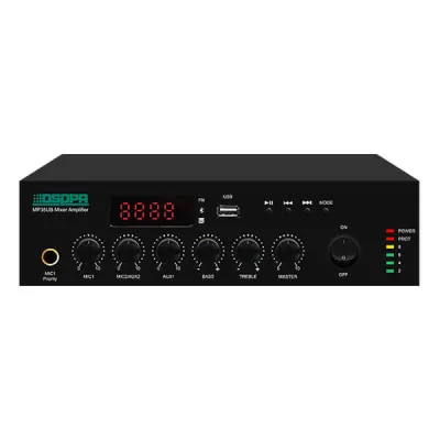 Amplificator cu mixer 60W pe 100V, DSPPA MP60UB cu USB, FM & Bluetooth   AUDA-DSP-MP60UB