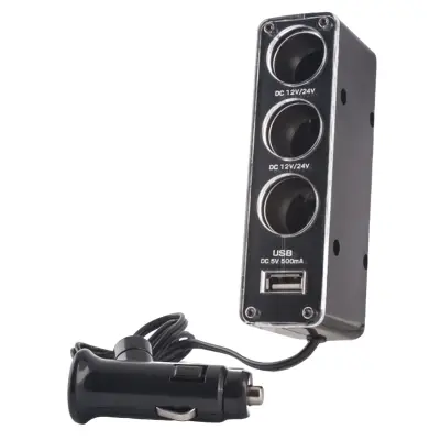 Adaptor priza auto 3 in 1 + Usb gsm001530 40350                                                                                                                                                         