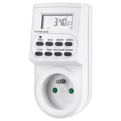 Priza cu temporizare 16A-3600w/220v Kemot URZ2001-1 * 44113                                                                                                                                             